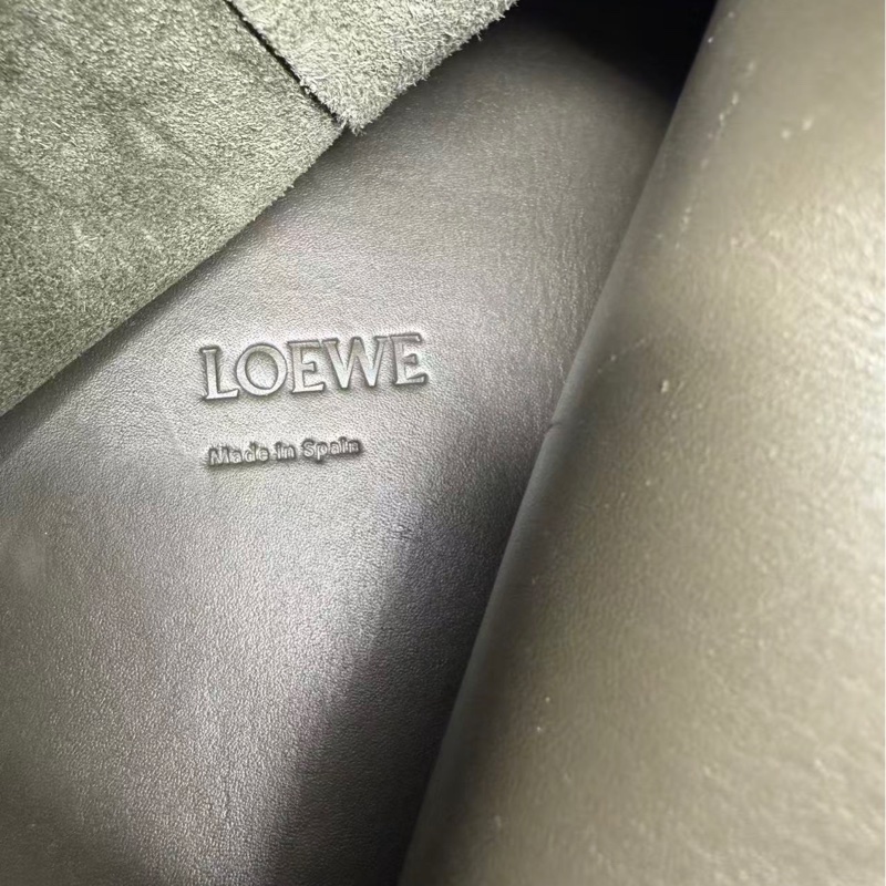 Loewe 二手羅意威黑色全皮雙肩包-5