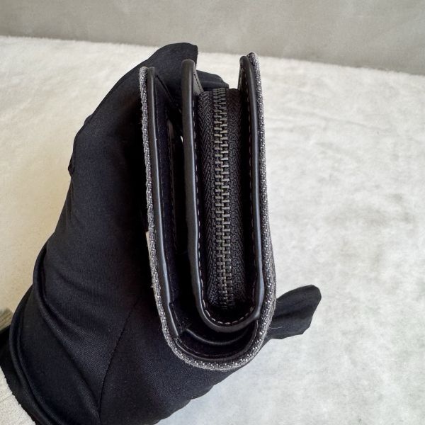 Coach 牛仔黑短夾-2