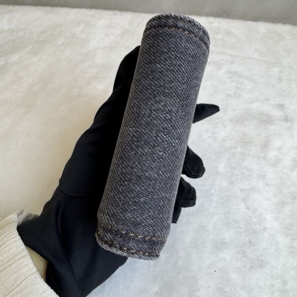 Coach 牛仔黑短夾-5