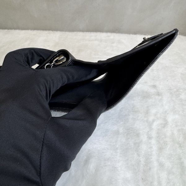 Coach 牛仔黑短夾-8