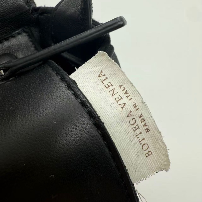 二手BOTTEGA VENETA葆蝶家Cassette手袋編織斜挎包黑色羊皮-8