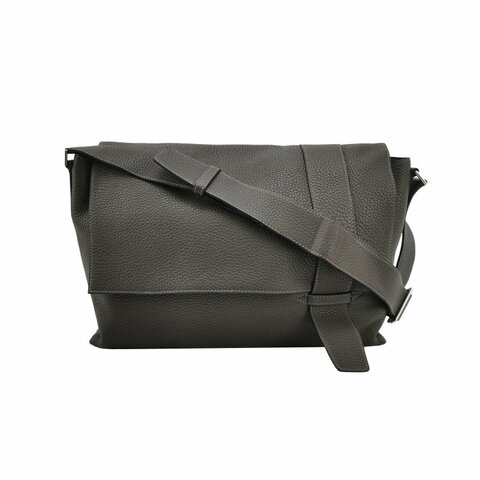 Hermes Alfred斜挎包單肩包Clemence(TC)牛皮銀扣8F錫器灰