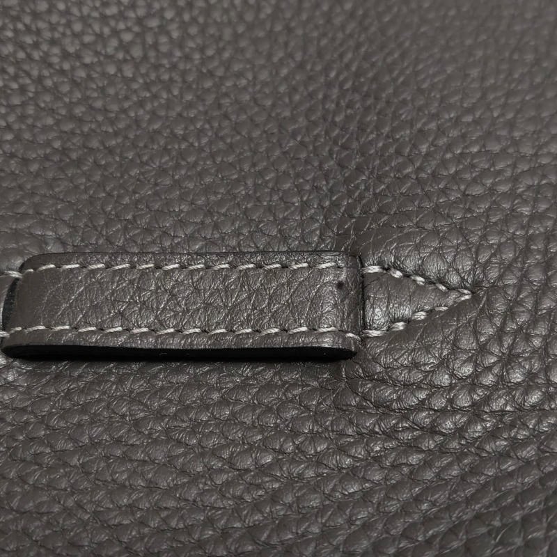 Hermes Alfred斜挎包單肩包Clemence(TC)牛皮銀扣8F錫器灰-10