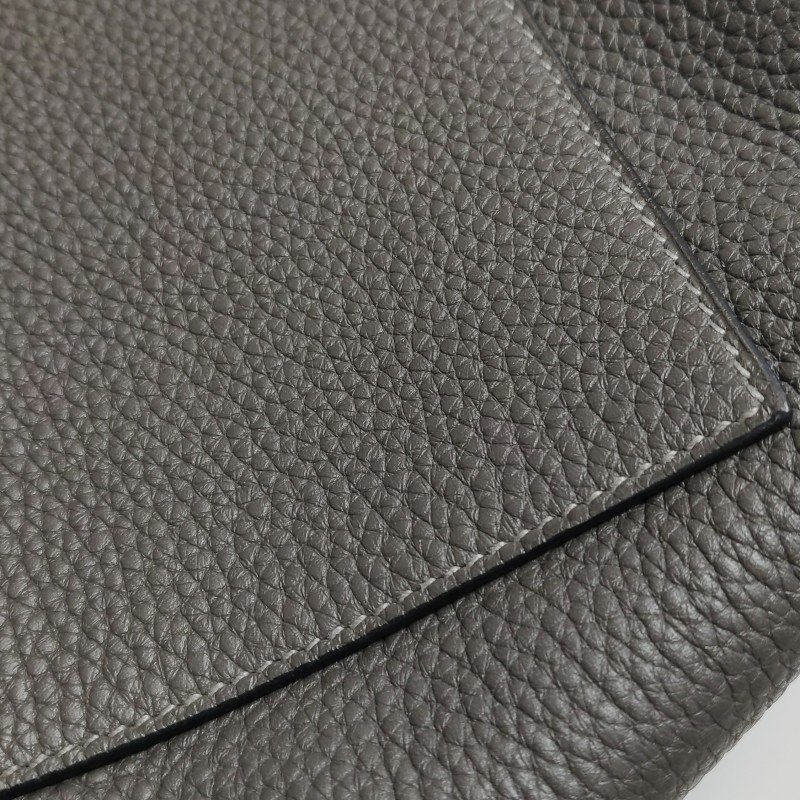Hermes Alfred斜挎包單肩包Clemence(TC)牛皮銀扣8F錫器灰-17