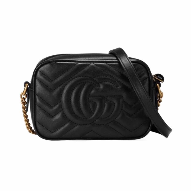 Gucci 女士 GG Marmont系列絎縫單肩包均碼碼MINI、18cm*6cm*12cm-3