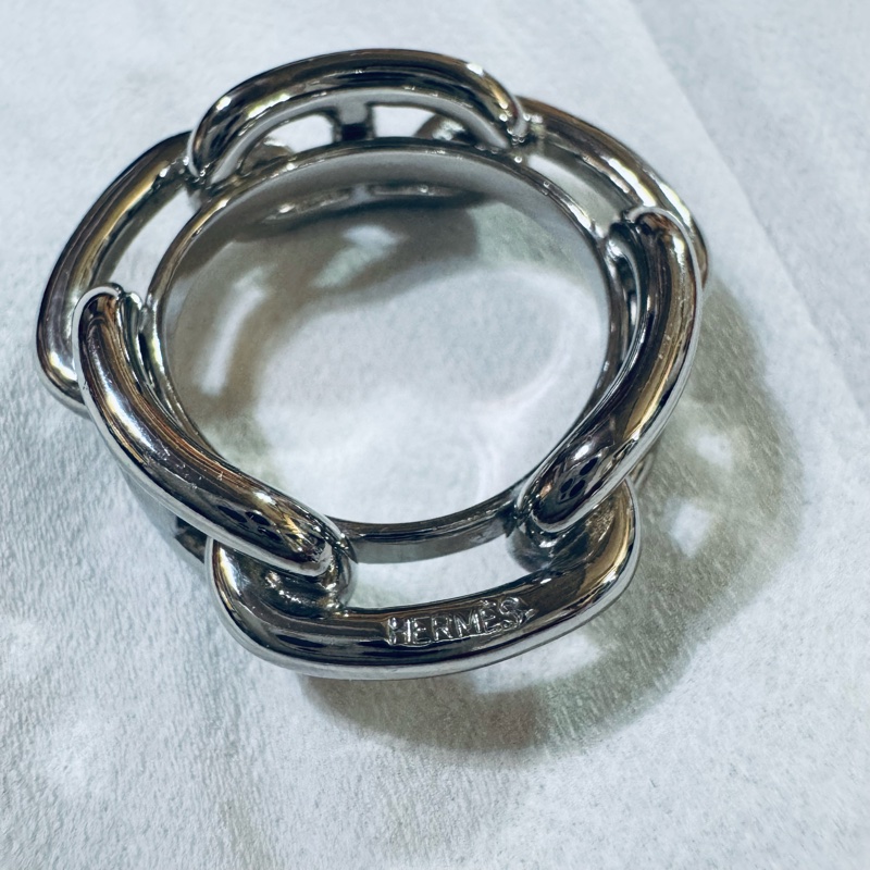Hermes 愛馬仕銀色圍巾扣-6