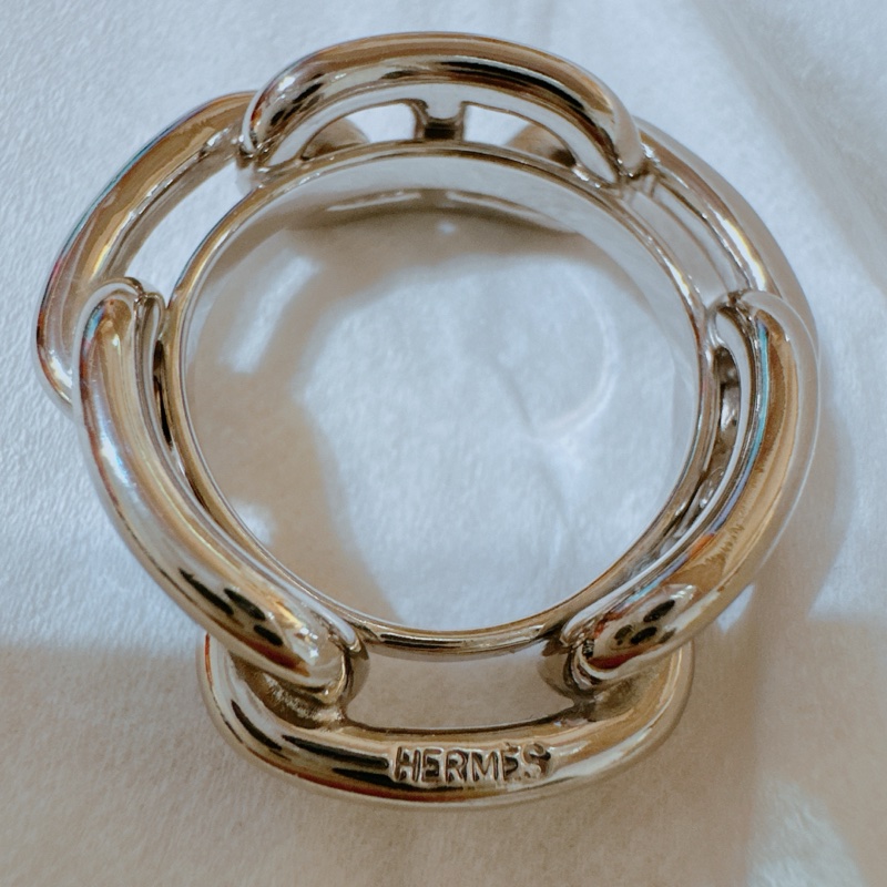 Hermes 愛馬仕銀色圍巾扣-7