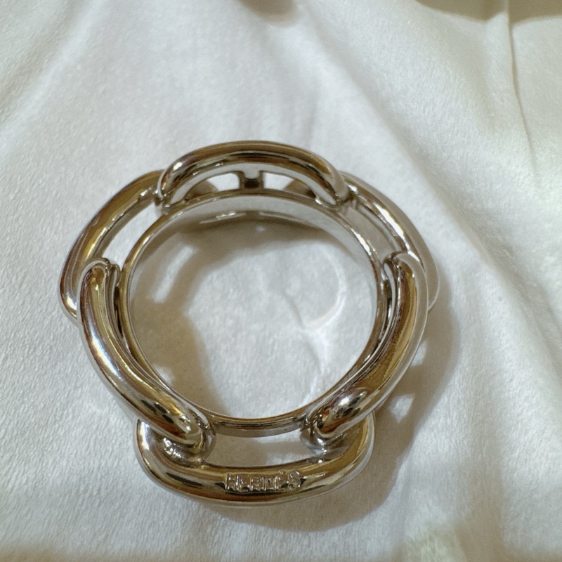 Hermes 愛馬仕銀色圍巾扣-11