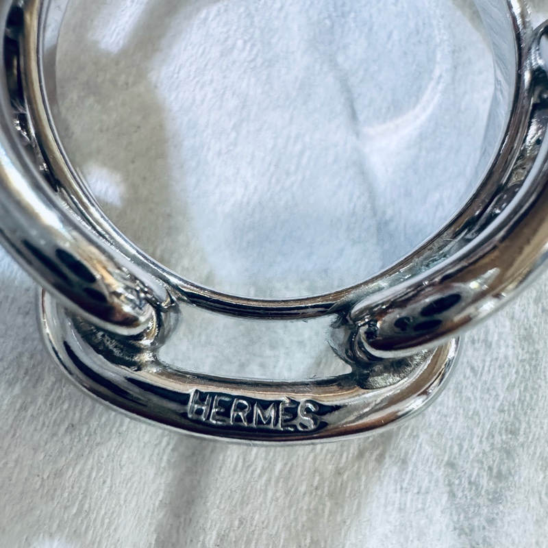 Hermes 愛馬仕銀色圍巾扣-12