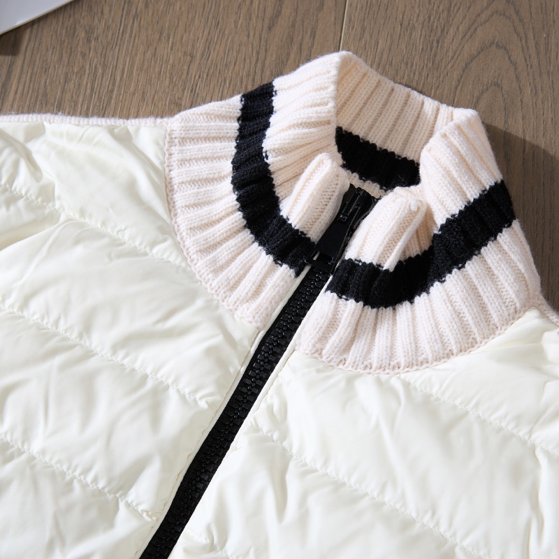 🈹*減價 超值* MONCLER 白色 拼接款羽絨外套 溫柔甜美-2