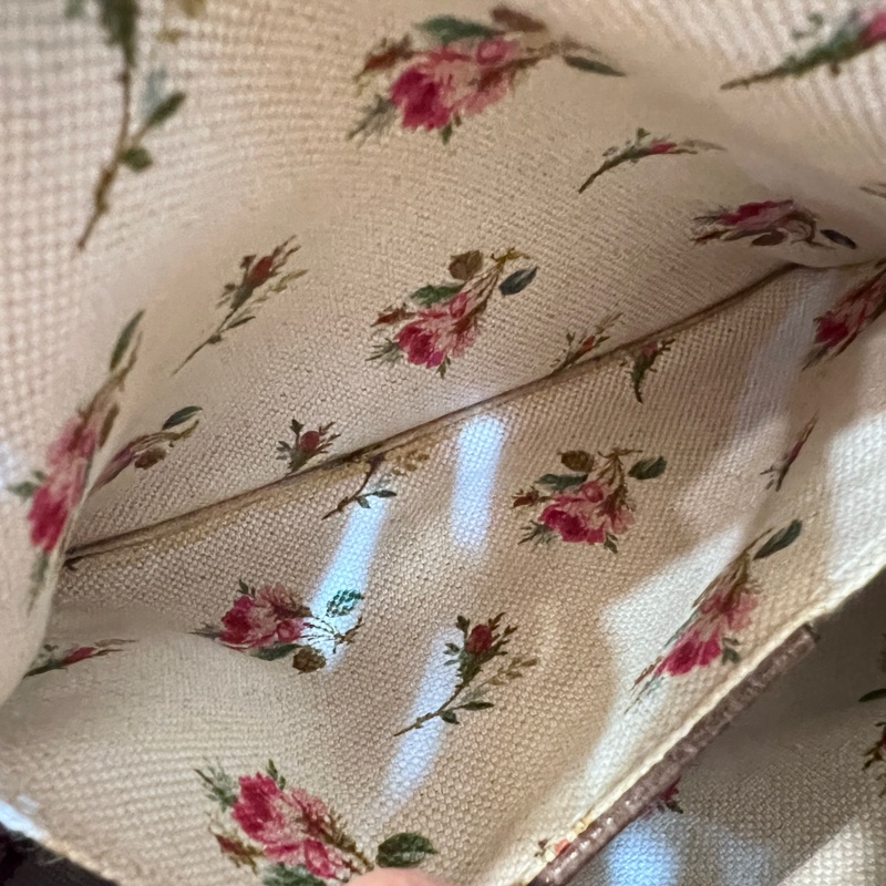 Gucci Pvc咖牛皮霧金釦虎頭斜背相機包-14