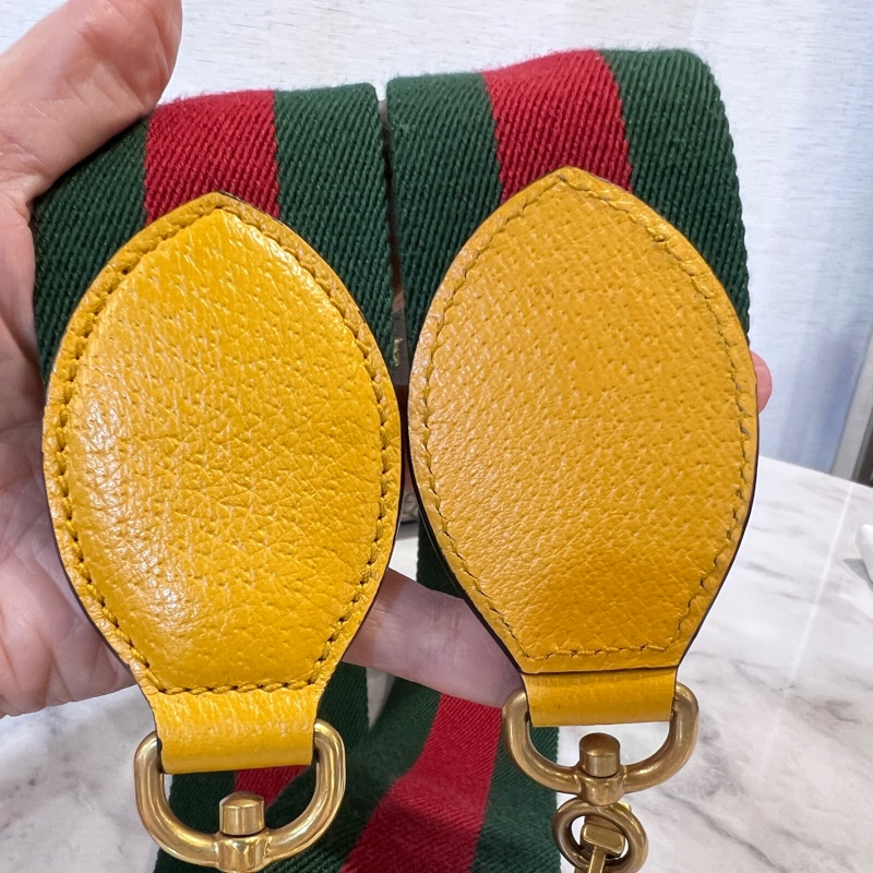 Gucci Pvc咖牛皮霧金釦虎頭斜背相機包-25