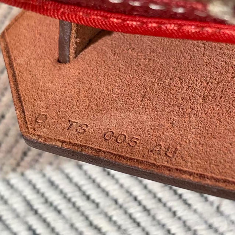 Hermes愛馬仕herbal31紅色條紋D刻，配件鎖鑰匙小內袋-7