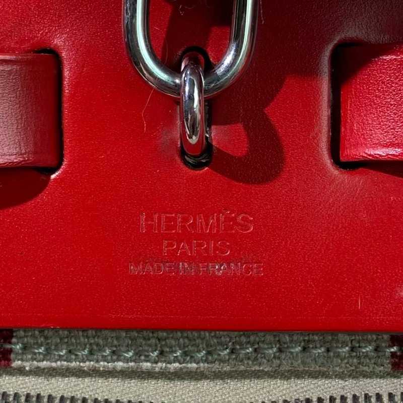 Hermes愛馬仕herbal31紅色條紋D刻，配件鎖鑰匙小內袋-12