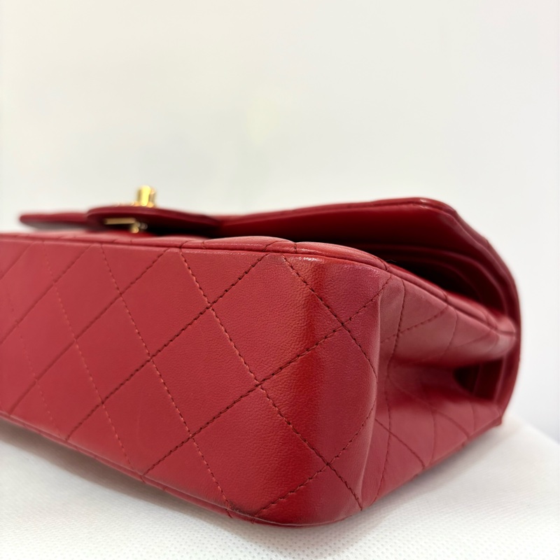 CHANEL紅羊皮金釦CF25-6