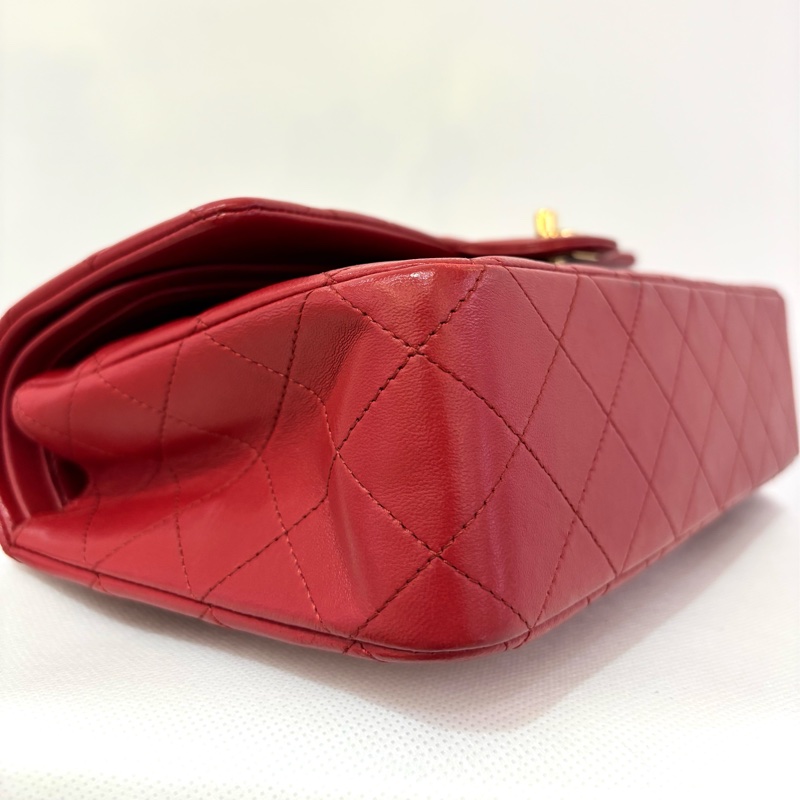 CHANEL紅羊皮金釦CF25-7