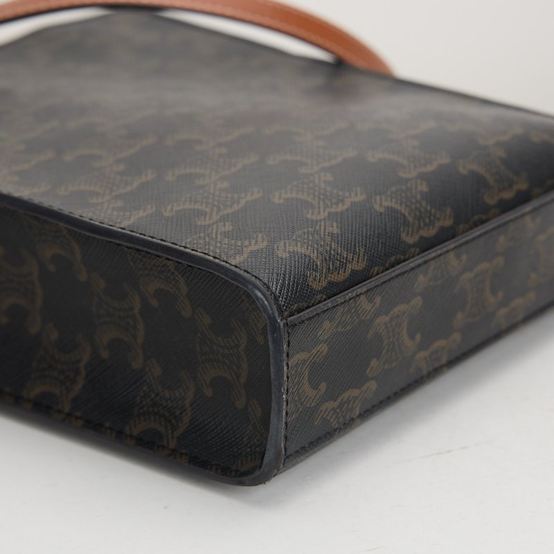 二手Celine mini 琴譜包/棕老花-10