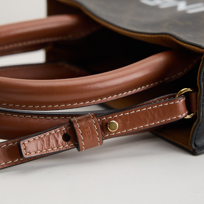 二手Celine mini 琴譜包/棕老花-11