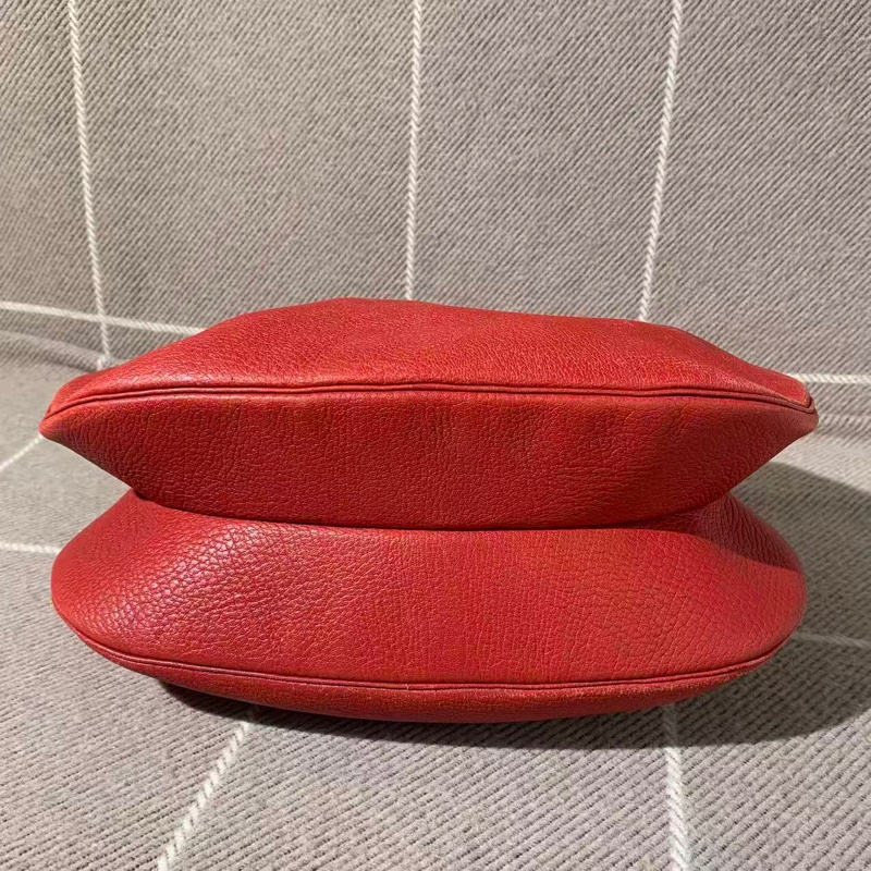 二手Hermes愛馬仕Gao hobo紅色U型腋下包，D刻-10
