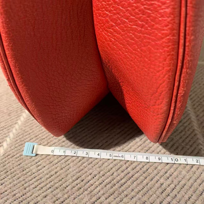 二手Hermes愛馬仕Gao hobo紅色U型腋下包，D刻-12