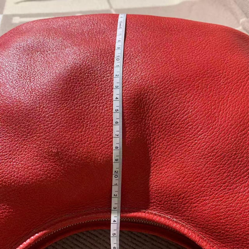二手Hermes愛馬仕Gao hobo紅色U型腋下包，D刻-13