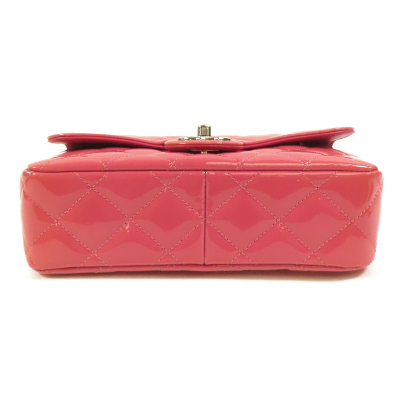 CHANEL 漆皮皮革Chain Shoulder銀扣鏈帶肩背袋-3