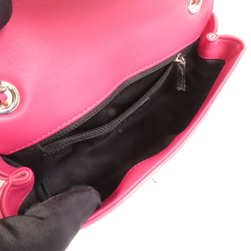 CHANEL 漆皮皮革Chain Shoulder銀扣鏈帶肩背袋-5