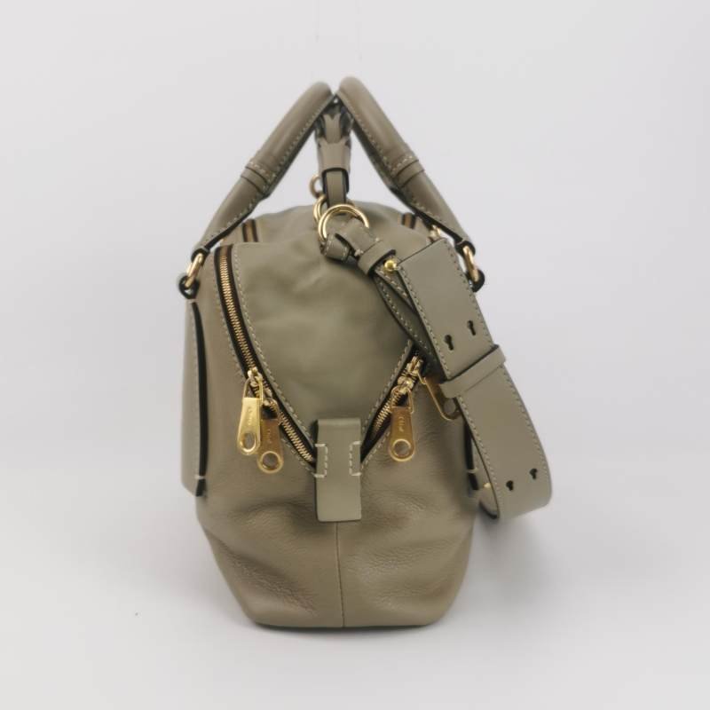 Chloe Daria牛皮純色字母Logo單肩包-3