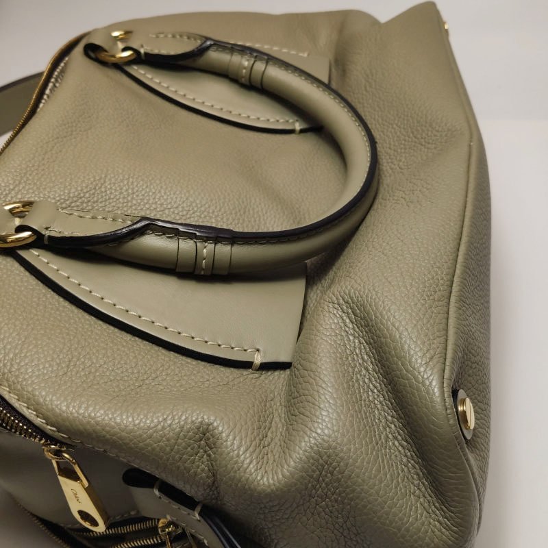 Chloe Daria牛皮純色字母Logo單肩包-16