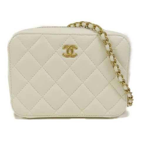 CHANEL 羊皮皮革Shoulder Bag金扣肩背袋