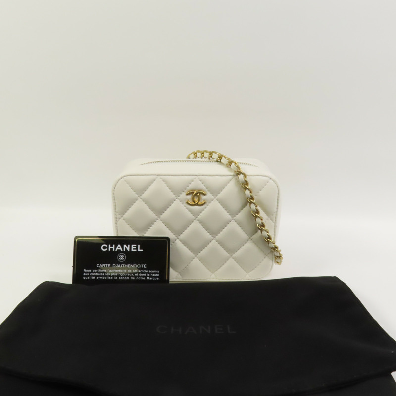 CHANEL 羊皮皮革Shoulder Bag金扣肩背袋-11