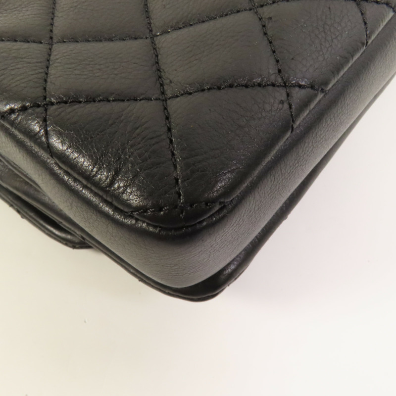 CHANEL 牛皮皮革Chain Shoulder金扣鏈帶肩背袋-13