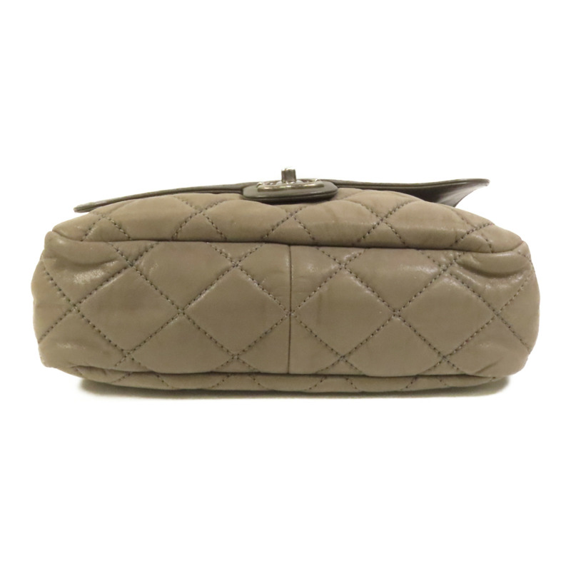 CHANEL 牛皮皮革Chain Shoulder銀扣鏈帶肩背袋-3