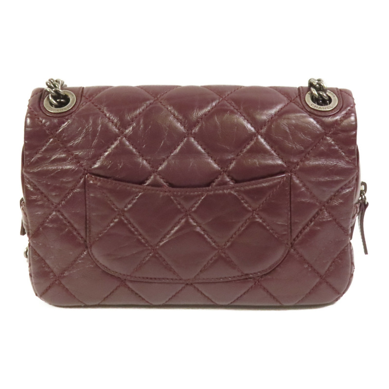 CHANEL 牛皮皮革Chain Shoulder銀扣鏈帶肩背袋-1