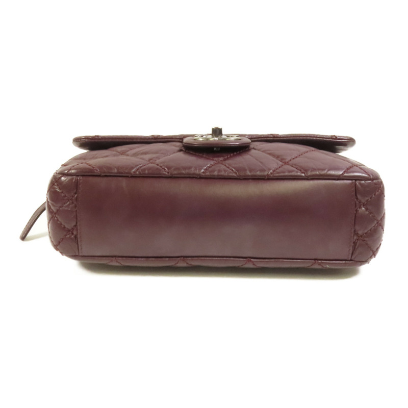 CHANEL 牛皮皮革Chain Shoulder銀扣鏈帶肩背袋-3