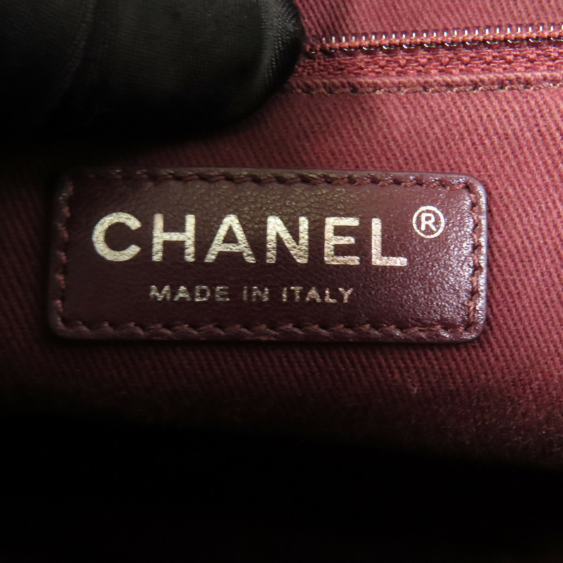 CHANEL 牛皮皮革Chain Shoulder銀扣鏈帶肩背袋-8