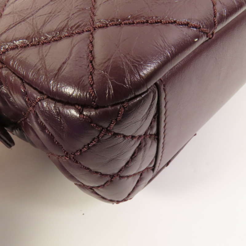 CHANEL 牛皮皮革Chain Shoulder銀扣鏈帶肩背袋-10