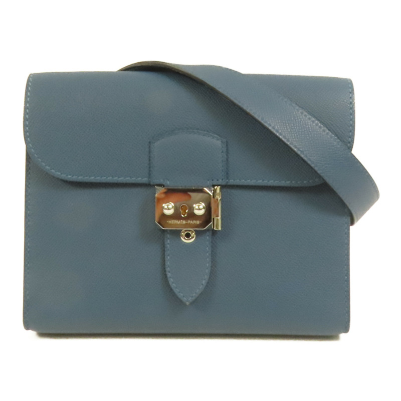 HERMES Epsom皮革Sac a Depeches 21銀扣肩背袋Colvert-0