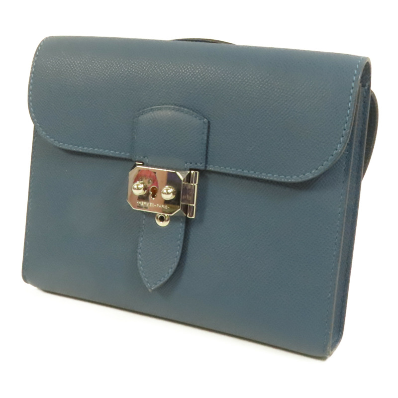 HERMES Epsom皮革Sac a Depeches 21銀扣肩背袋Colvert-2