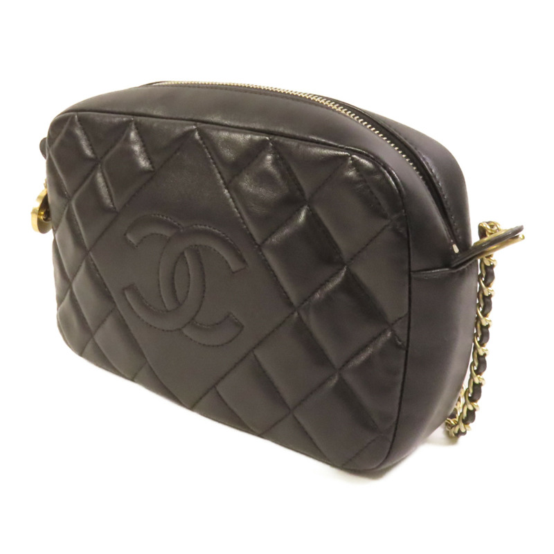 CHANEL 羊皮皮革Camera Bag金扣肩背袋-2