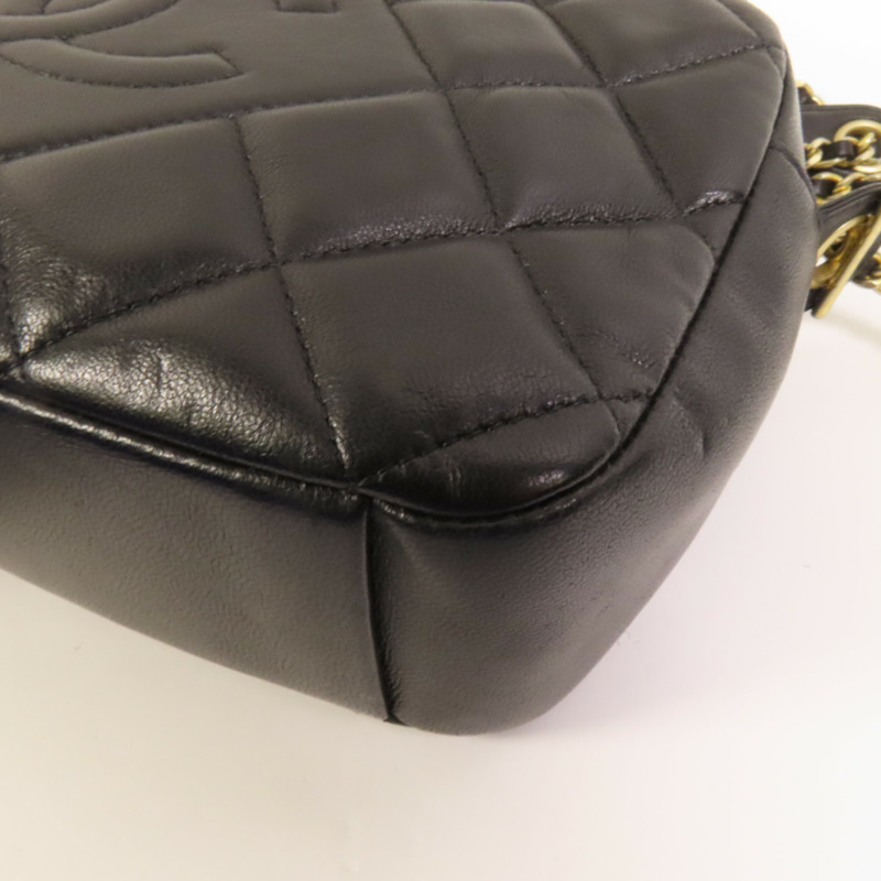 CHANEL 羊皮皮革Camera Bag金扣肩背袋-12