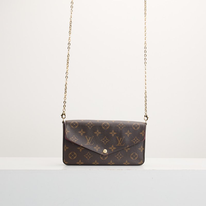 二手Lv woc 三合一鍊包/晶片款-0