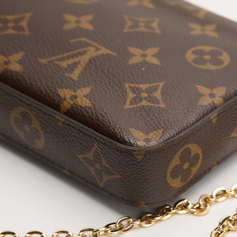 二手Lv woc 三合一鍊包/晶片款-9
