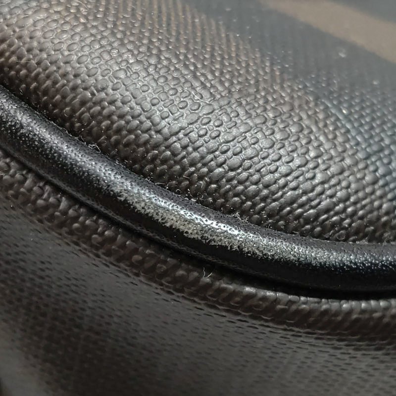 Burberry牛皮拼色格紋郵差包斜挎包-13