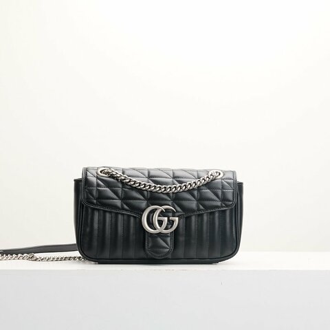 二手Gucci Marmont 26 黑銀