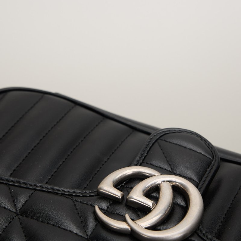 二手Gucci Marmont 26 黑銀-4