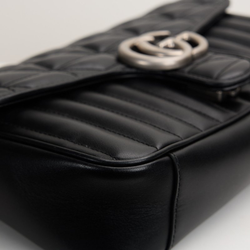 二手Gucci Marmont 26 黑銀-10