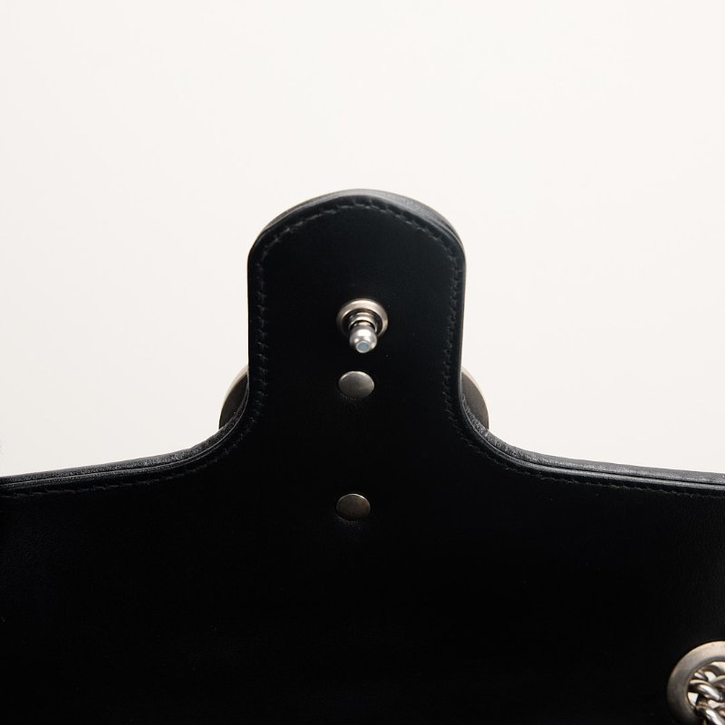 二手Gucci Marmont 26 黑銀-15