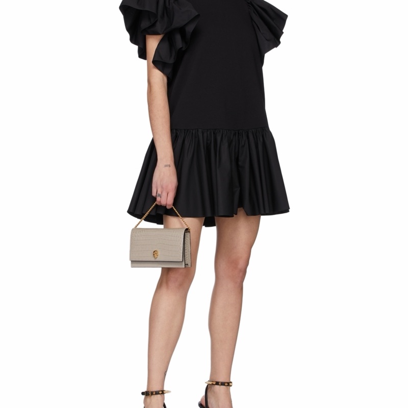 Alexander McQueen 女士 徽標單肩包均碼碼常規、19x5x13CM-5