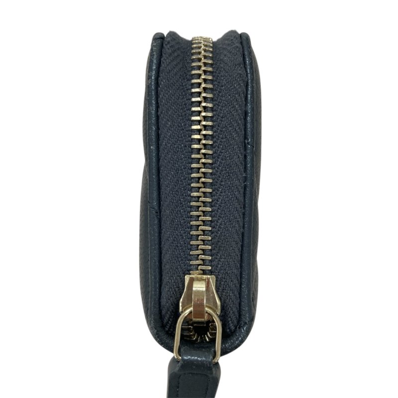 CHANEL 香奈兒 AP0949 19雙C金LOGO 羊皮 拉鍊零錢包 灰色-2